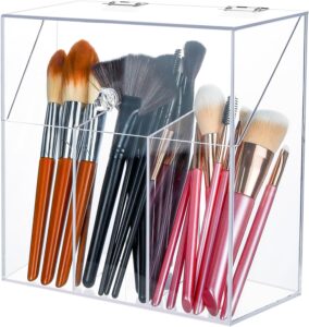 Acrylic Makeup Brush Holder with Li...