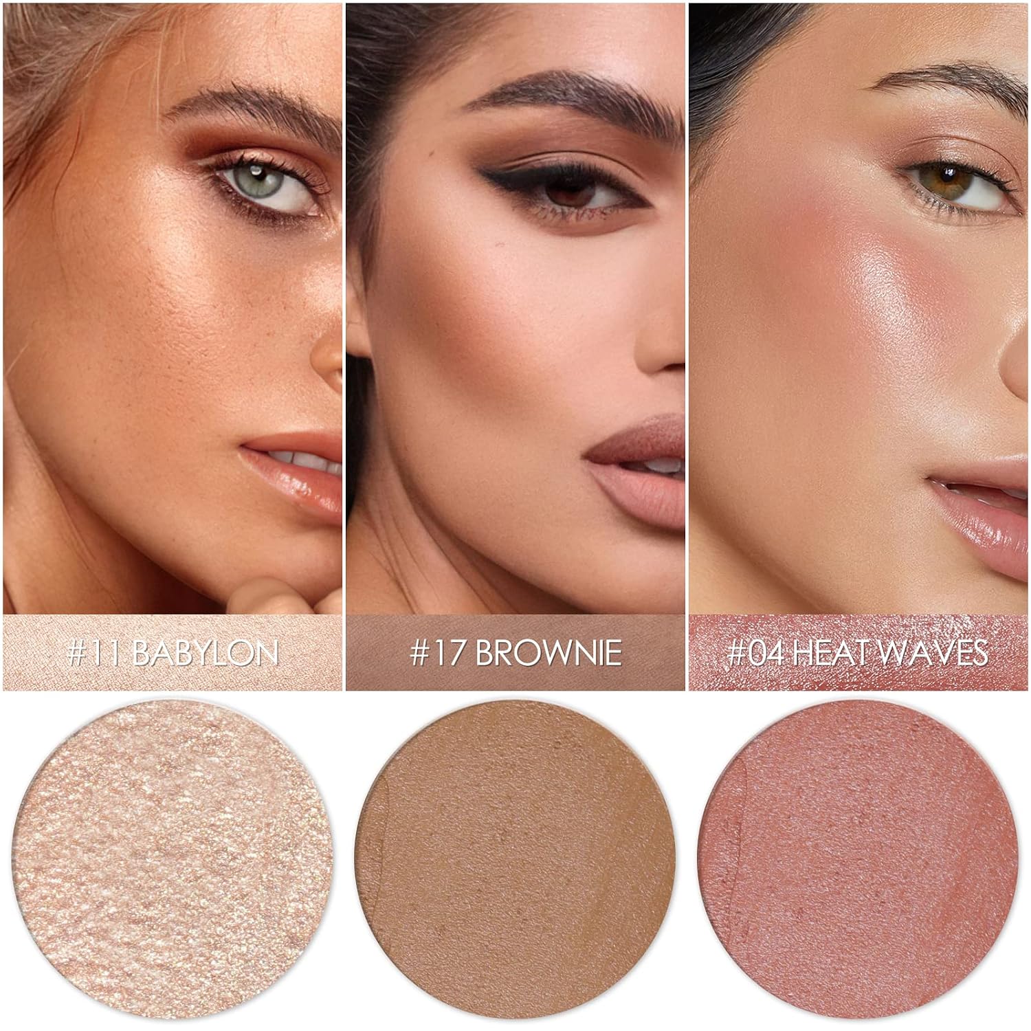 3 Pcs MEDIUM Contour Stick Set,Professional Makeup Kit for All Skin | FALOCUTUS Cream Blush & Highlighter Bronzer Pen,Long Lasting & Smooth Natural Face Contouring Illuminator - Image 3