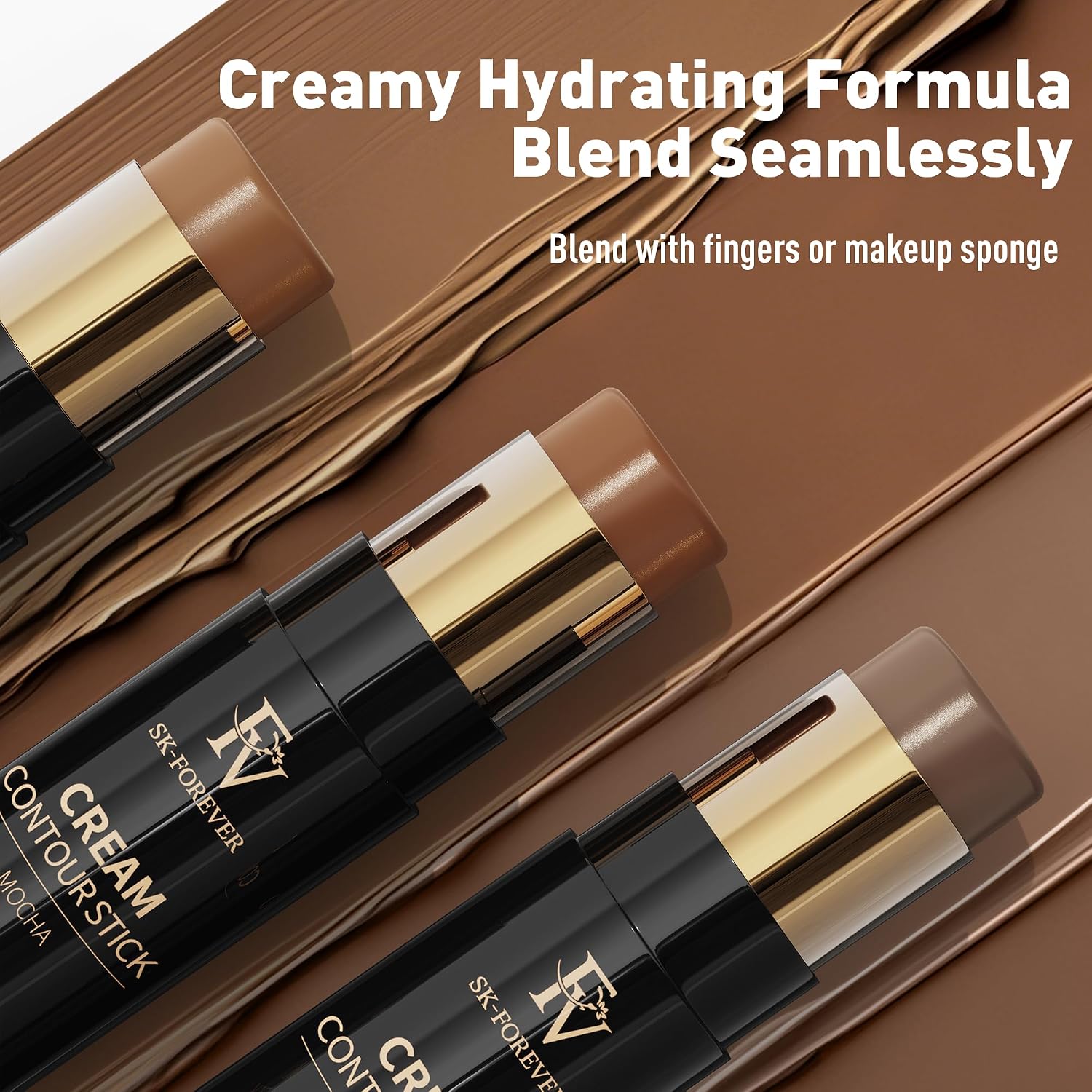 FV Cool Toned Contour Stick, Creamy & Blendable Formula, Highly Pigmented, Long-Lasting for a Natural, Waterproof Finish, Face Sculpting Makeup for Fair/Light Skin, Beginner Friendly, 01 Amber - Image 4