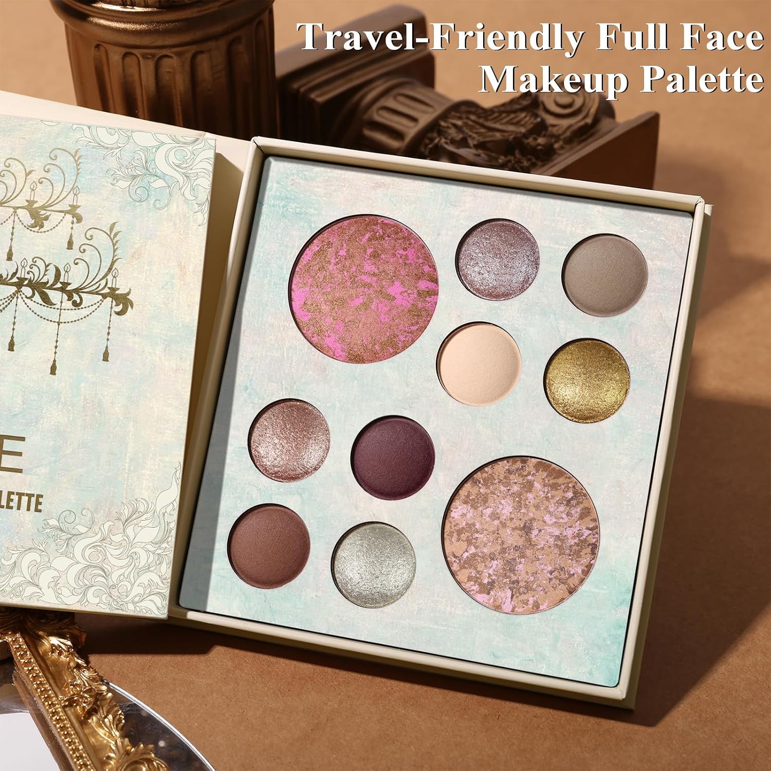 UCANBE All in One Baked Makeup Palette – Eyeshadow, Blush & Bronzer Face Kit, Full Face Makeup Gift Set for Women, Neutral Pigmented Colors - Image 7