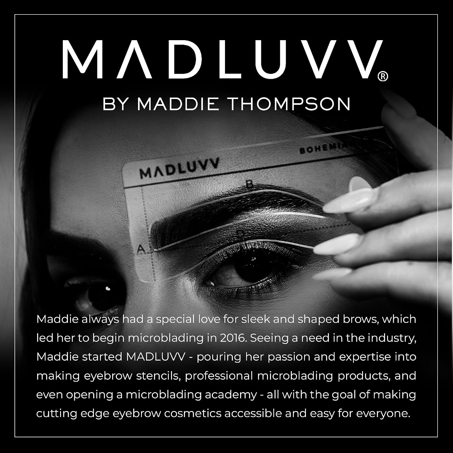 MADLUVV Eyebrow Shaper Stencils, Reusable Brow Mapping Template for PMU Professionals, Semi-Permanent Makeup Mapping, 6 Stencils (3 Stencil Shapes in Both Petite and Regular Sizes) - Low Profile Set - Image 6