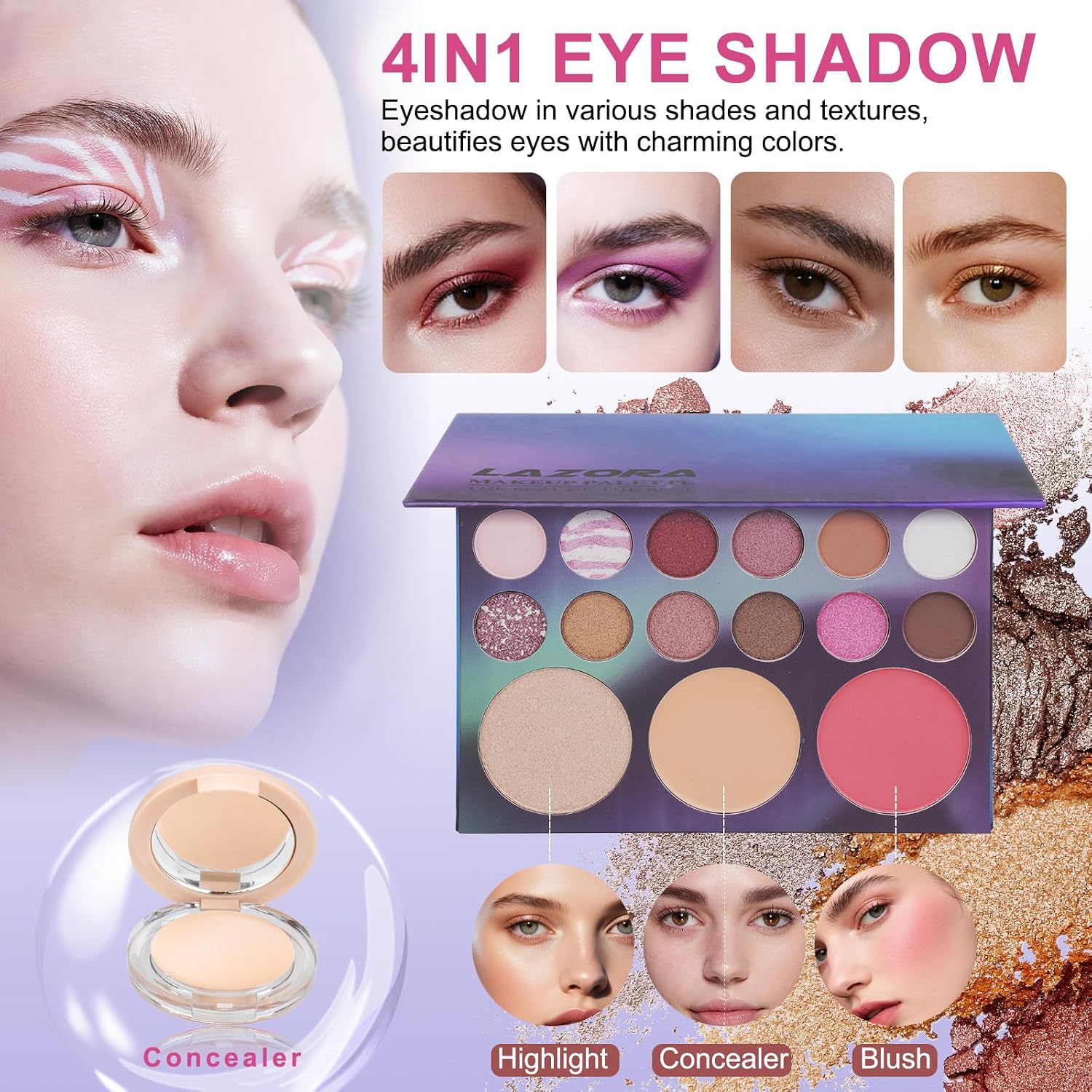 Makeup Kit for Teens Makeup Gift Set for Beginners Teenager Makeup Sets Travel Makeup Kits for Teenagers Girls 14-16 Make Up Kit for Teen & Girls - Image 3