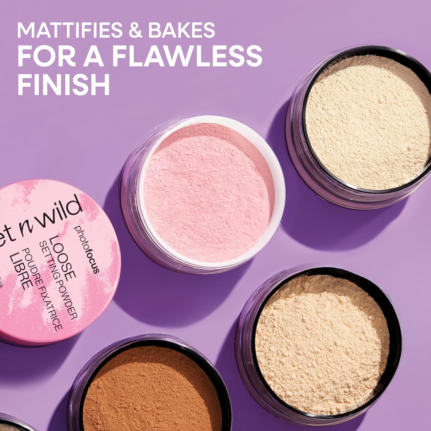 wet n wild Photo Focus Loose Baking Setting Powder, Highlighter Makeup, Fair to Medium & Tan Skin Tones - Translucent - Image 2