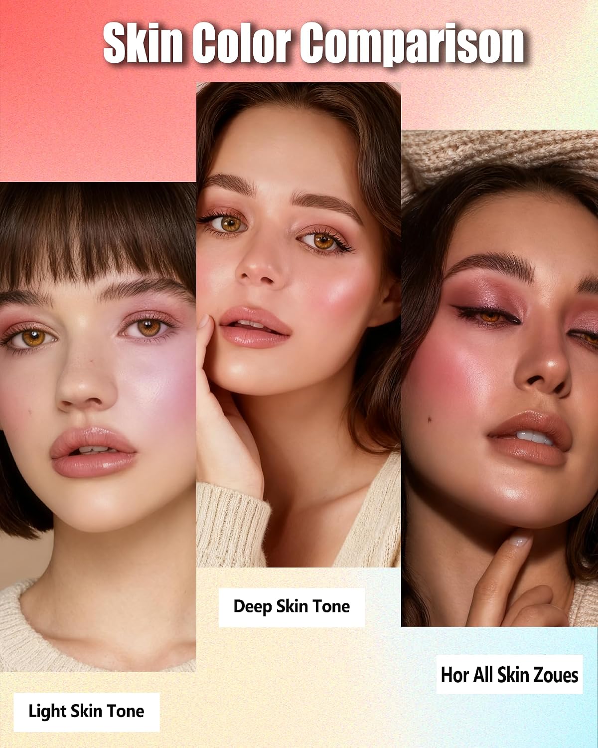 Baked Blush, Blush Powder Palette Blusher for Cheeks, Christmas Face Makeup | Pink Baked Blusher,Lightweight Shimmer Blush for Cheeks Contour,Thanksgiving Long Lasting Facial Makeup for Older Women - Image 6