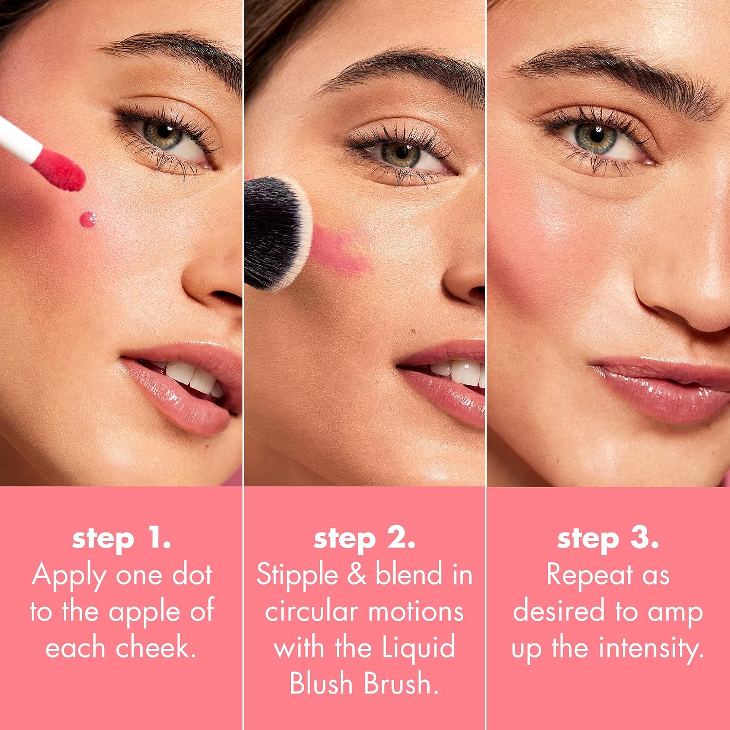 e.l.f. Camo Liquid Blush Brush | Angled Blush Brush Ideal For Applying & Blending Colors On Cheeks, Soft, Dense Bristles, Vegan & Cruelty-free - Image 4
