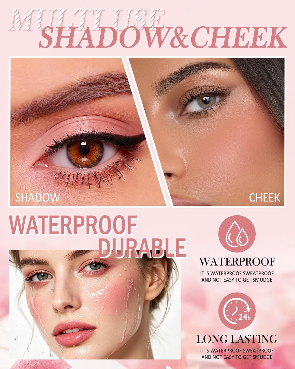 Blush Palette for Cheeks, Pink Orange Contour Powder Blusher Kit for Women | Matte Face Blush Palette with Brush,4Colors Long Lasting Facial Blushes, Thanksgiving Christmas Makeup Set for Women Girl-Y1 - Image 4