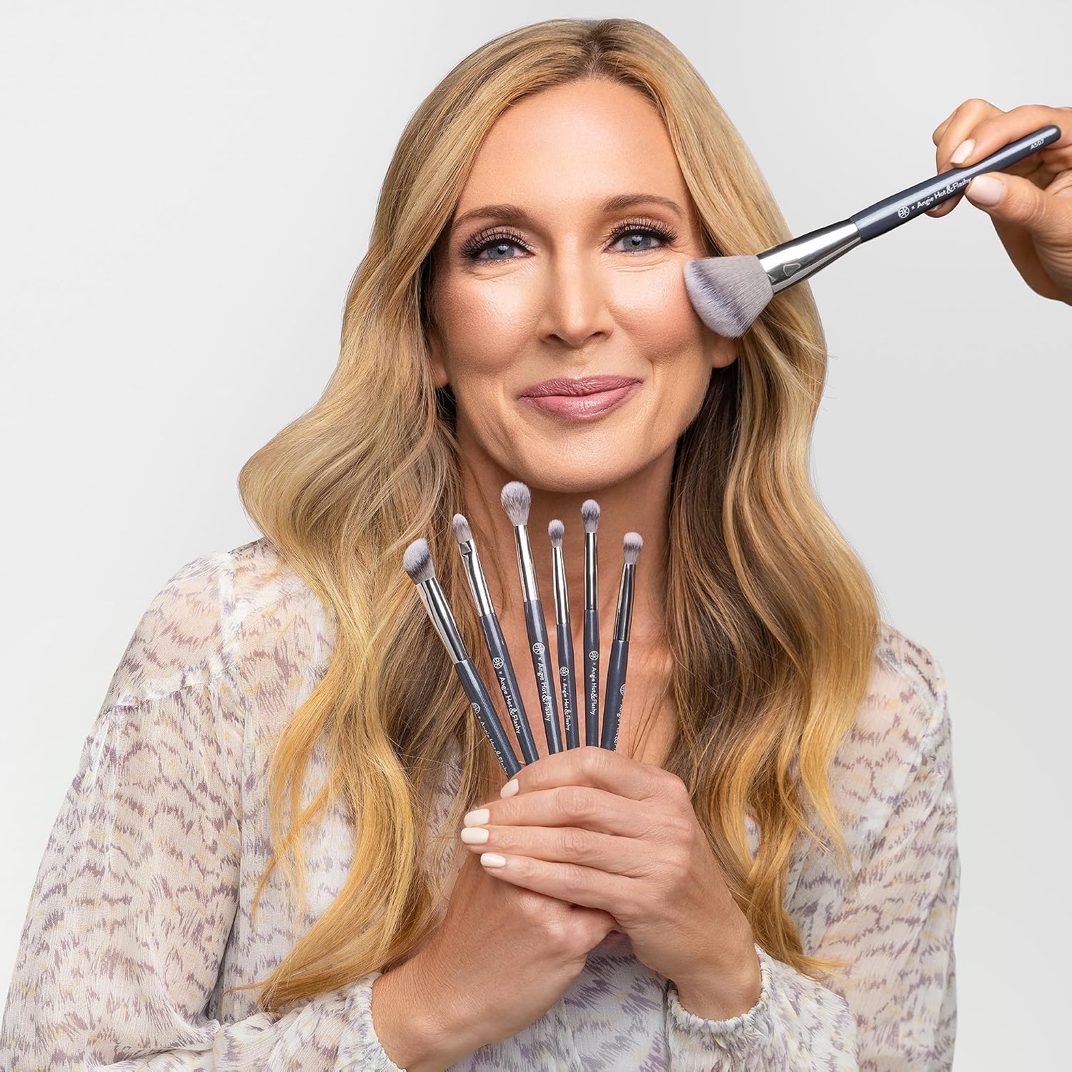 BK BEAUTY - ANGIE HOT & FLASHY A507 ANGLED BLUSH BRUSH – For Blush, Bronzer & Contour, Fluffy Angled Brush for Seamless, Streak-Free Finish - Image 3