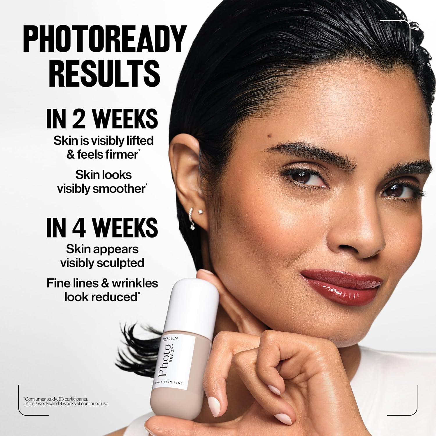Revlon PhotoReady Lift + Fill Skin Tint, 160 Medium-Deep, 1 fl oz | Multi-use glow enhancing skin tint. Wear as a sheer skin tint, under makeup for a luminous base, or tap onto high points. - Image 8
