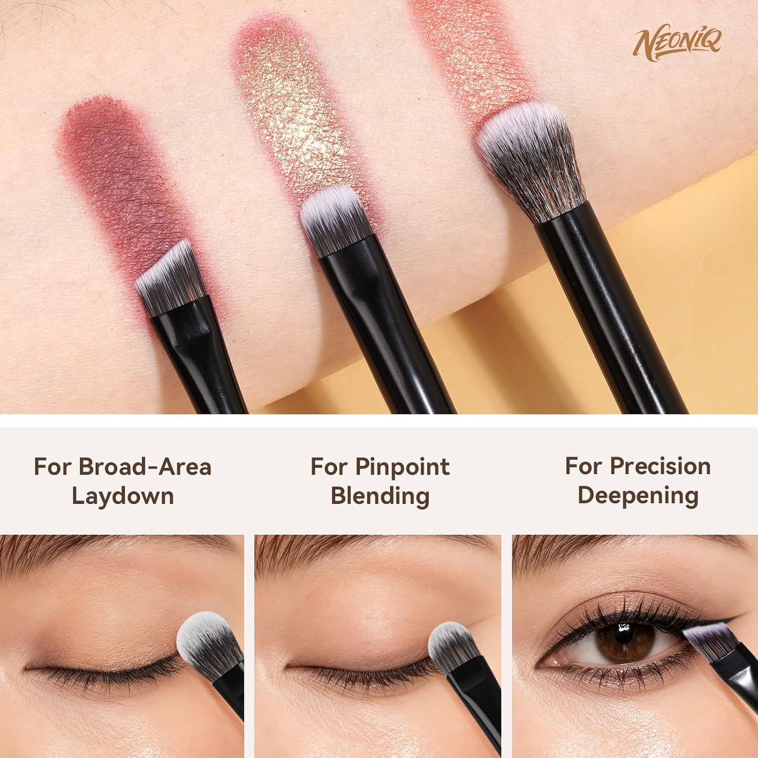 10 PCS Travel Makeup Brush Set With Bag, Makeup Brushes, Double-End Multi-functional Brushes for Foundation Powder Blush Eyeliner Eyeshadows, Professional Face Brush Set(Black) - Image 5