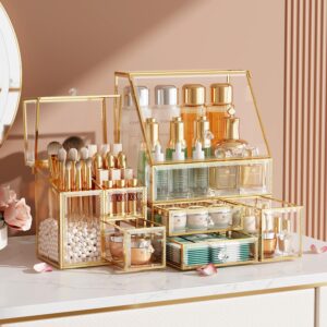 CoralHouse Glass Makeup Organizer w...