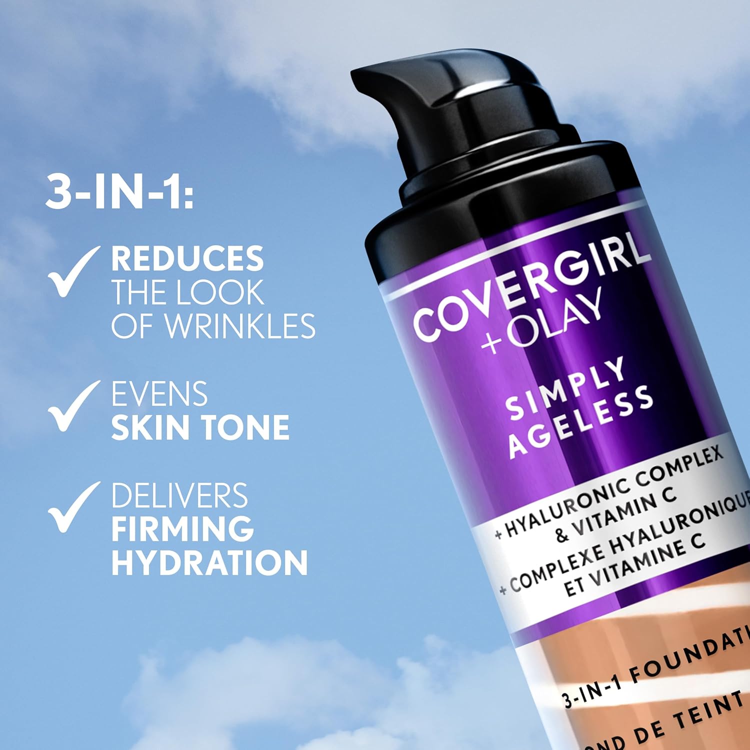 COVERGIRL Simply Ageless 3-in-1 Foundation - 220 Creamy Natural - Image 5