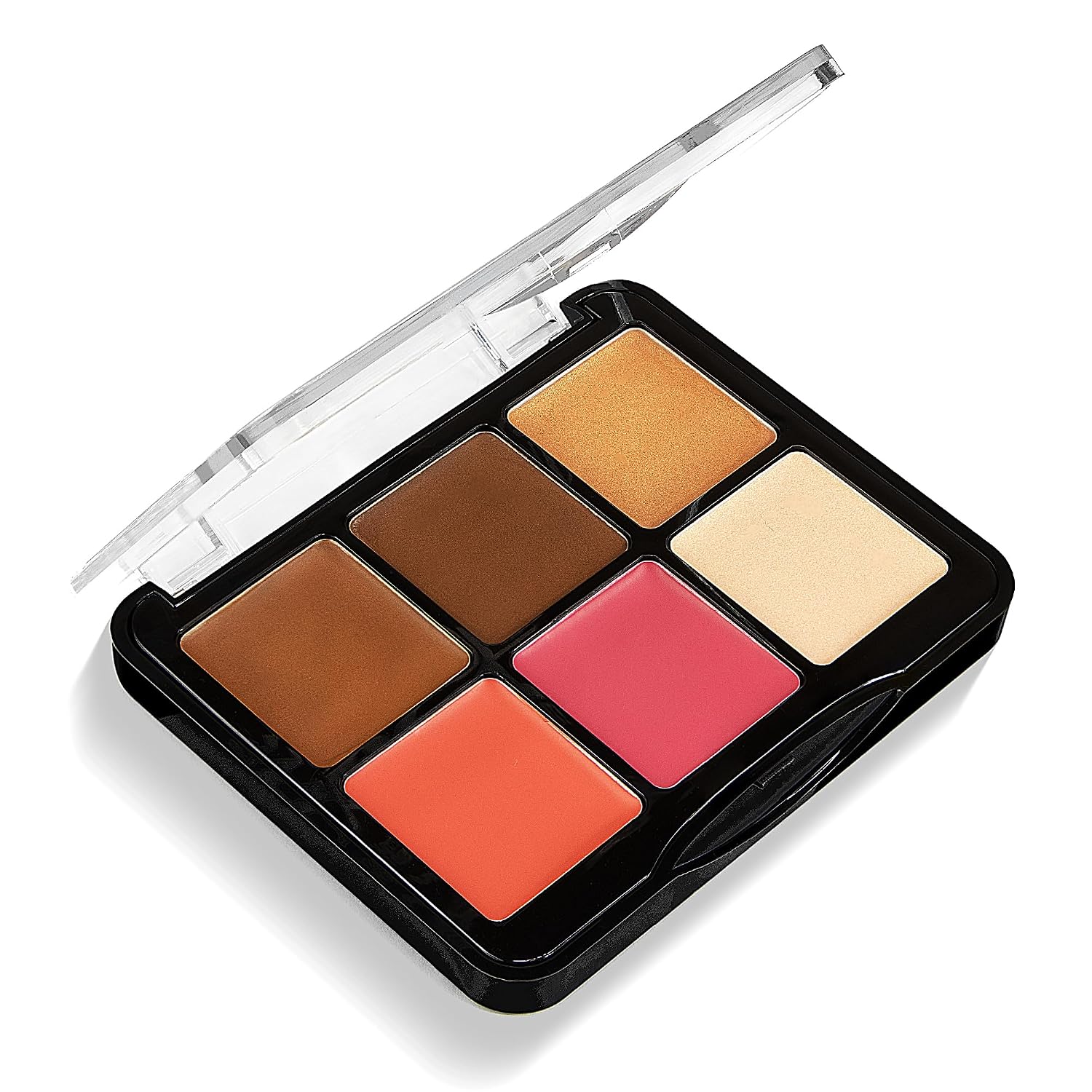 W7 Let's Face It Cream Palette - Light Soft Glow | 6-Pan Bronzer, Blush and Highlight, Creamy Blendable Formula - Image 8