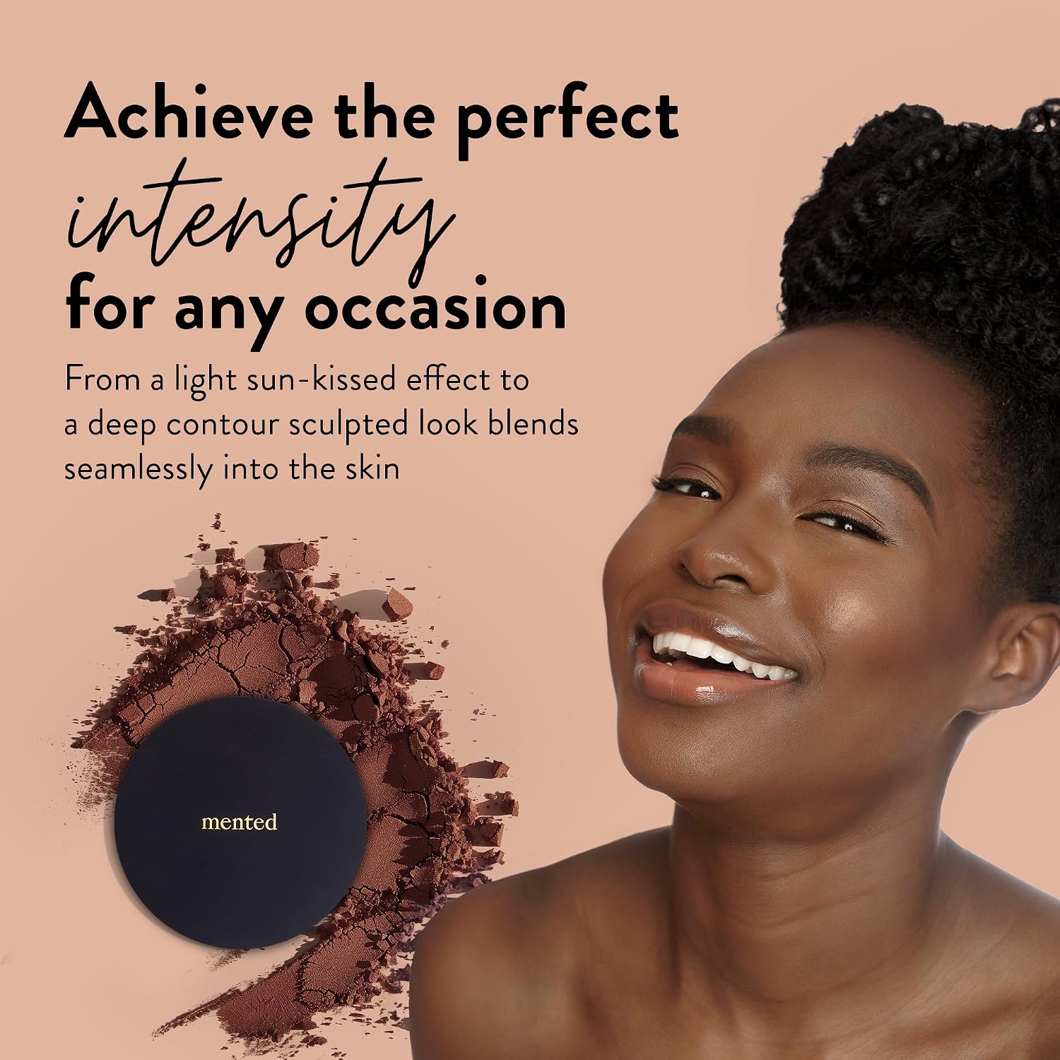 Mented Cosmetics Made in Italy, Cruelty Free Makeup, Beach Bum, 0.35oz/10g | Vegan, Paraben Free, Shimmer Bronzer, Highlighter Bronzing Powder Palette for Face with Vitamin E, A, for Black Women - Image 5