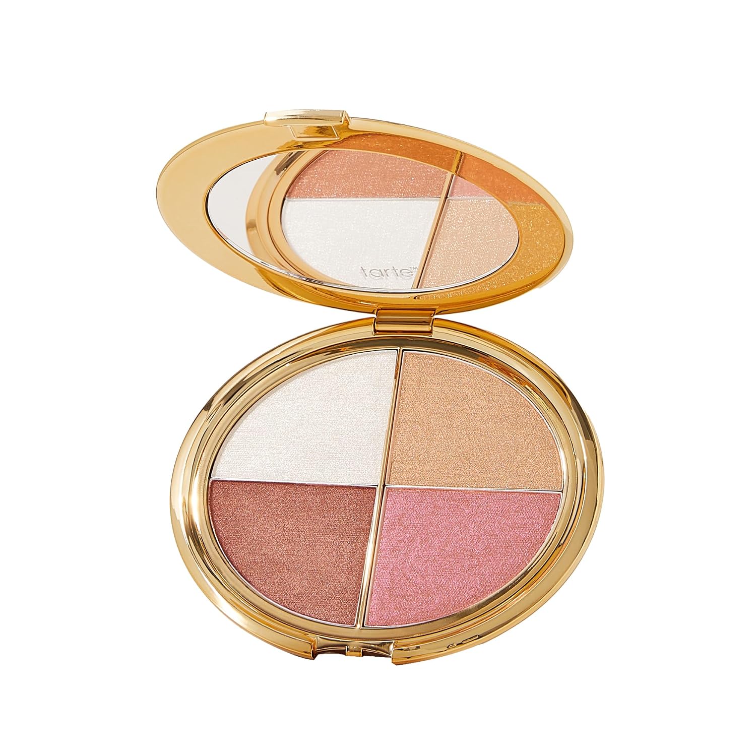 tarte glow wardrobe highlighting eye & cheek palette – Highlighter, Blush, Bronze & Eyeshadow All-in-One Face & Eye Viral Makeup for Everday Radiant Blendable Glow, Vegan & Cruelty Free, full size