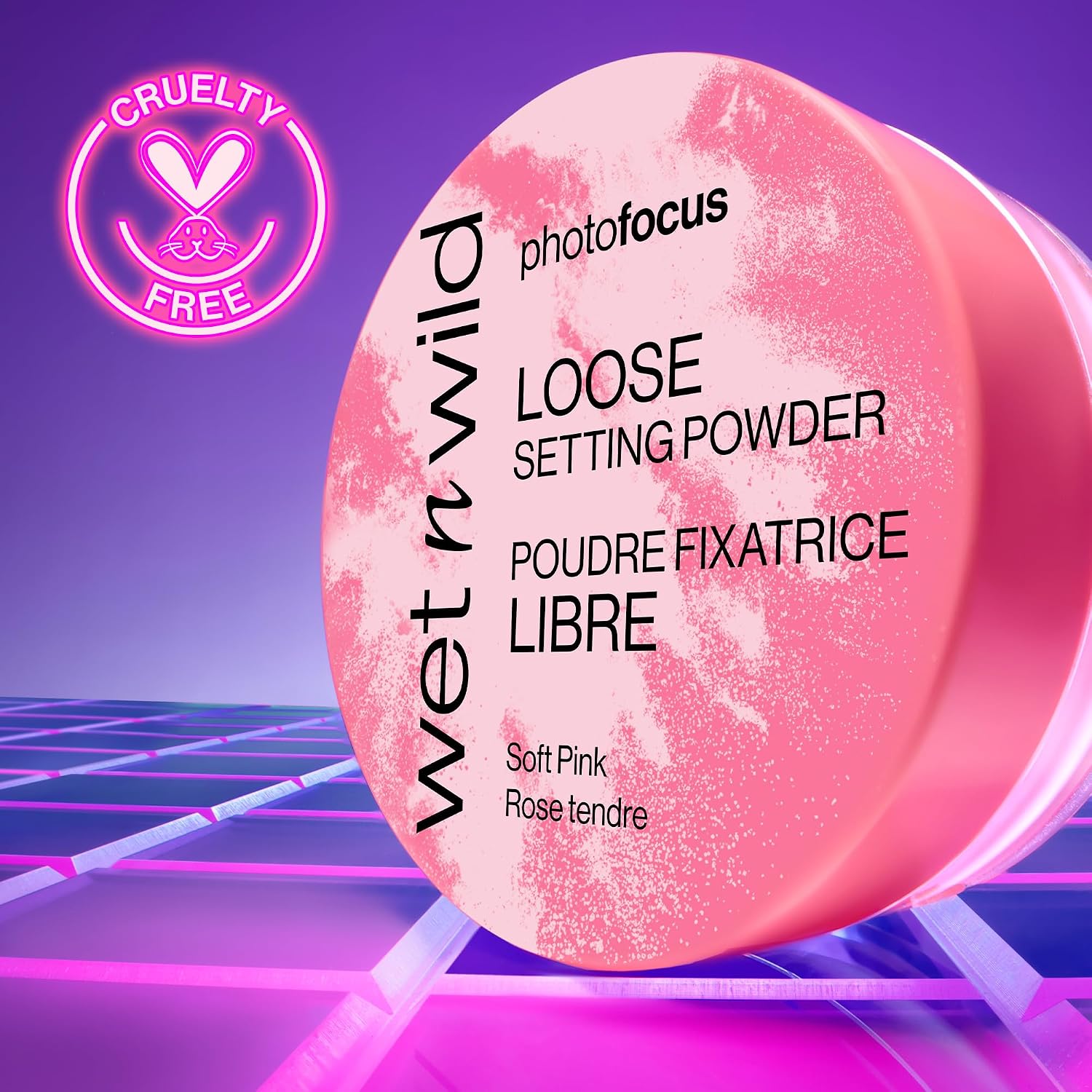 wet n wild Photo Focus Loose Setting Powder, Lightweight Silky Formula, Radiant Tint for a Luminous Glow, Blurring & Oil-Control Finish, Long-Lasting Makeup Setting Powder, Cruelty-Free - Soft Pink - Image 6