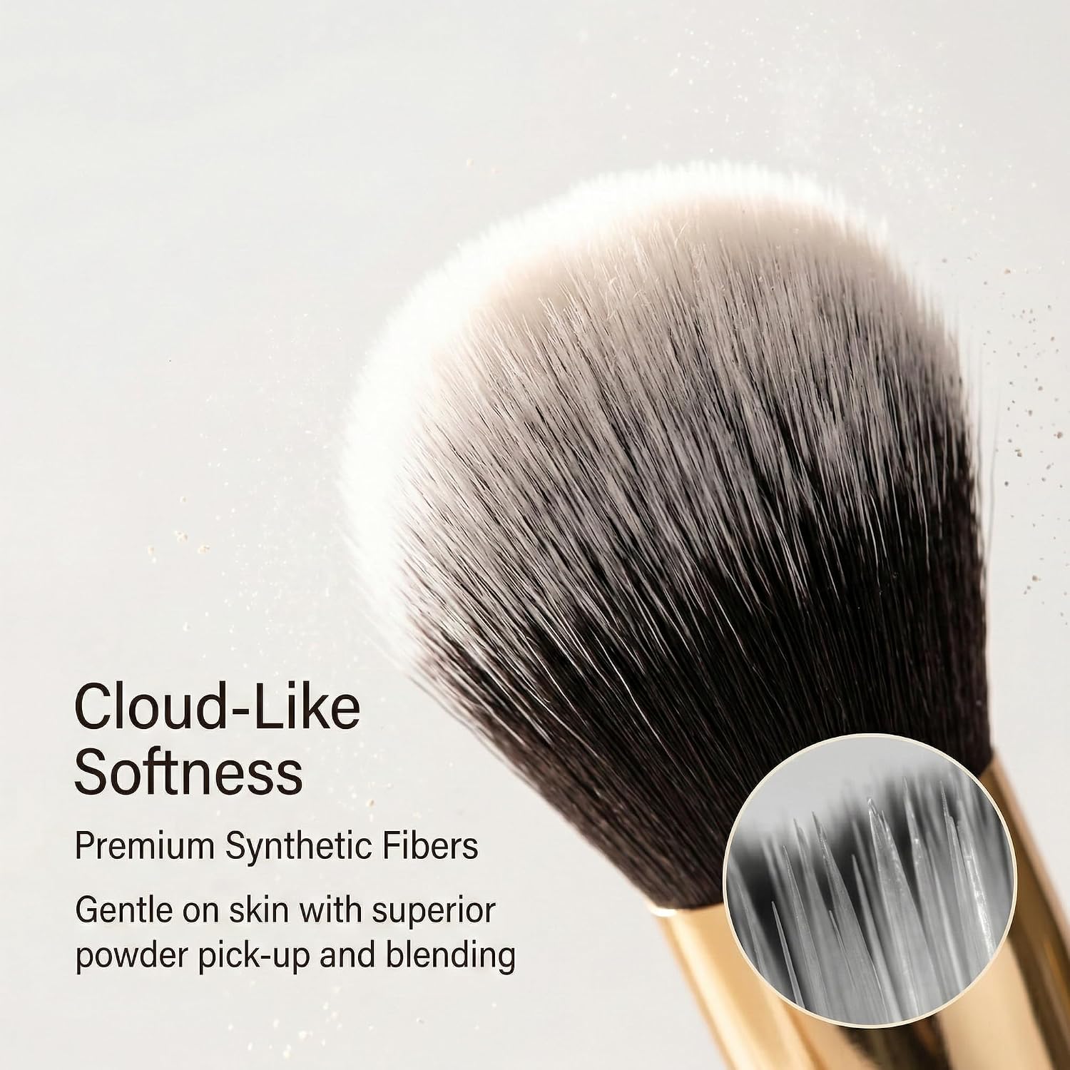 Makeup Brushes Set Professional & Beginner Friendly with Uniquely Designed Case, Soft Synthetic Bristles for Foundation Contour Blush Concealer Highlight Blending Eyeshadow, 12Pcs (Milky White) - Image 3