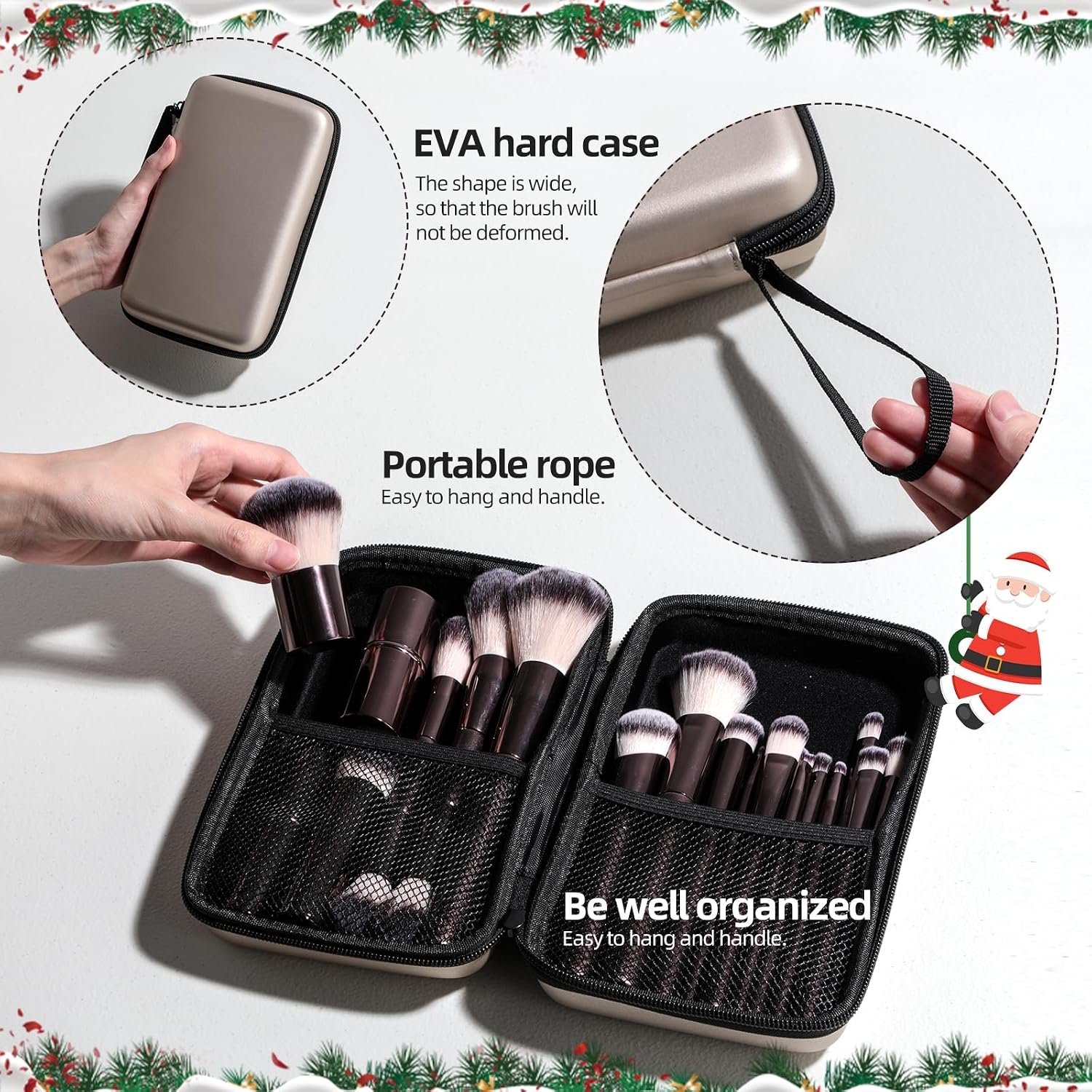 Professional Makeup Brush Set BS-MALL with Travel Case, 20PCS Synthetic Makeup Brushes for Foundation, Conce aler, Blush, Powder & Eyeshadow, Labeled Face Eye Brushes for Beginners, Makeup Artists - Image 7