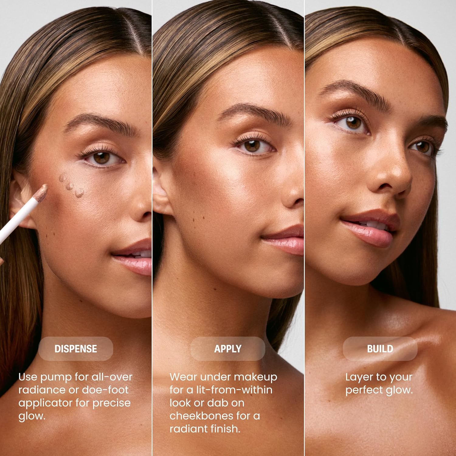 Sacheu Liquid Glow STAY-N Highlighter, Illuminator & Bronzer, Aura Glow | 3-in-1 skin enhancer, longwear, lightweight, ultra-blendable, sheer tint, infused with hyaluronic acid - Image 5