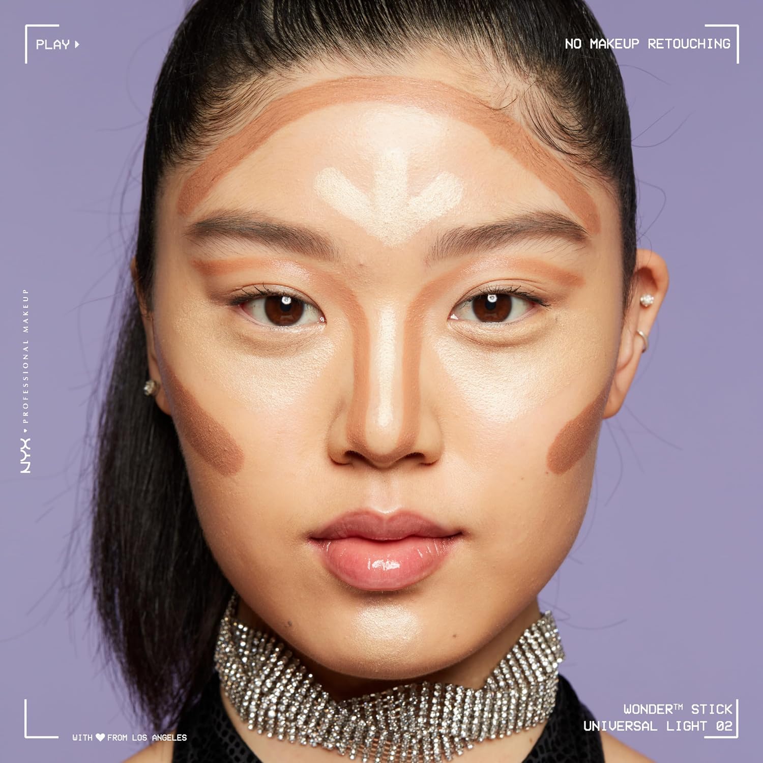 NYX PROFESSIONAL MAKEUP Wonder Stick, Face Shaping & Contouring Stick - Universal Light - Image 3