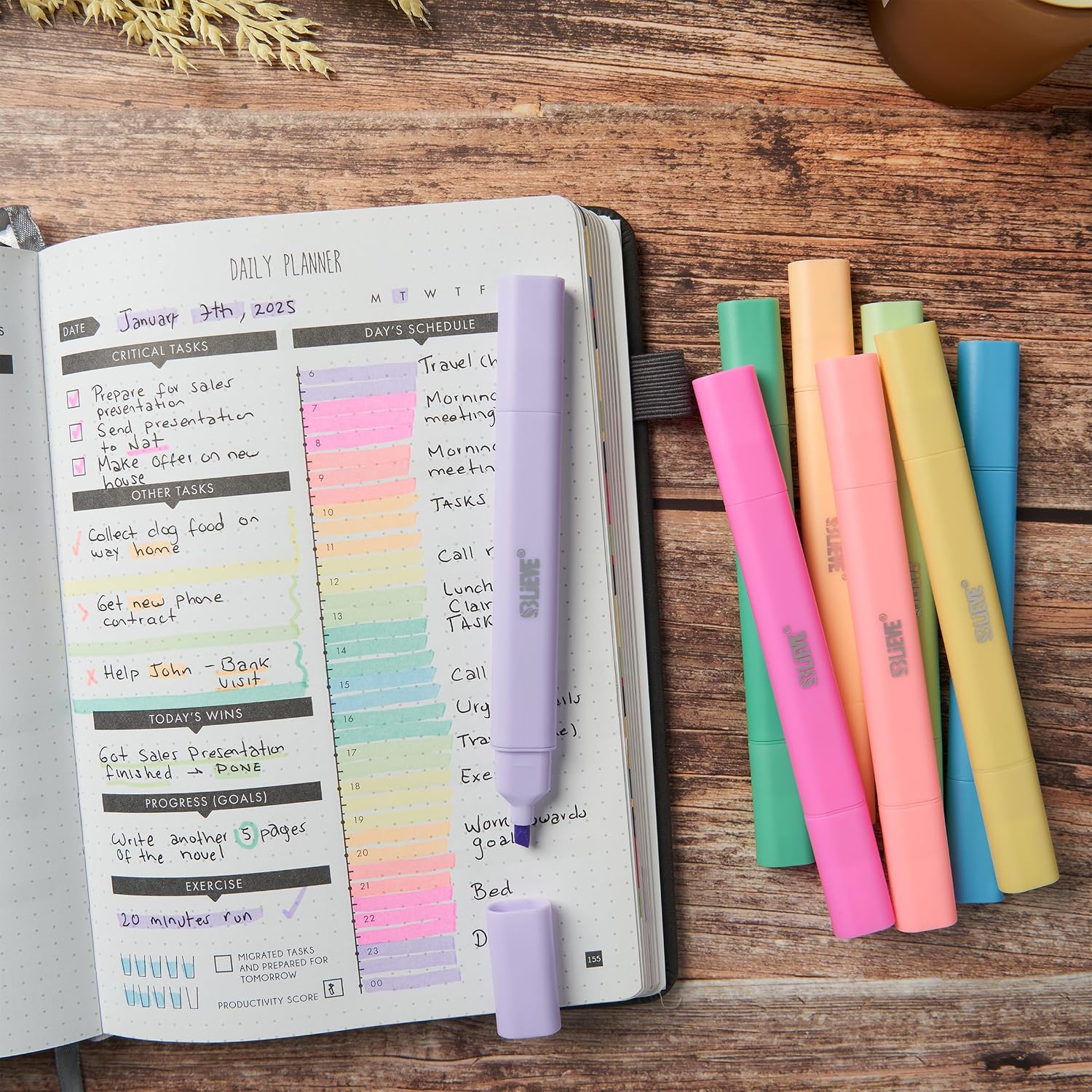 BLIEVE Bible Highlighters No Bleed Through, Pastel Colors, Dual Tip, 8 Pack | Aesthetic Cute Highlighters, Chisel Tip & Fine Point For Bible & Journaling, Back To School Supplies - Image 6