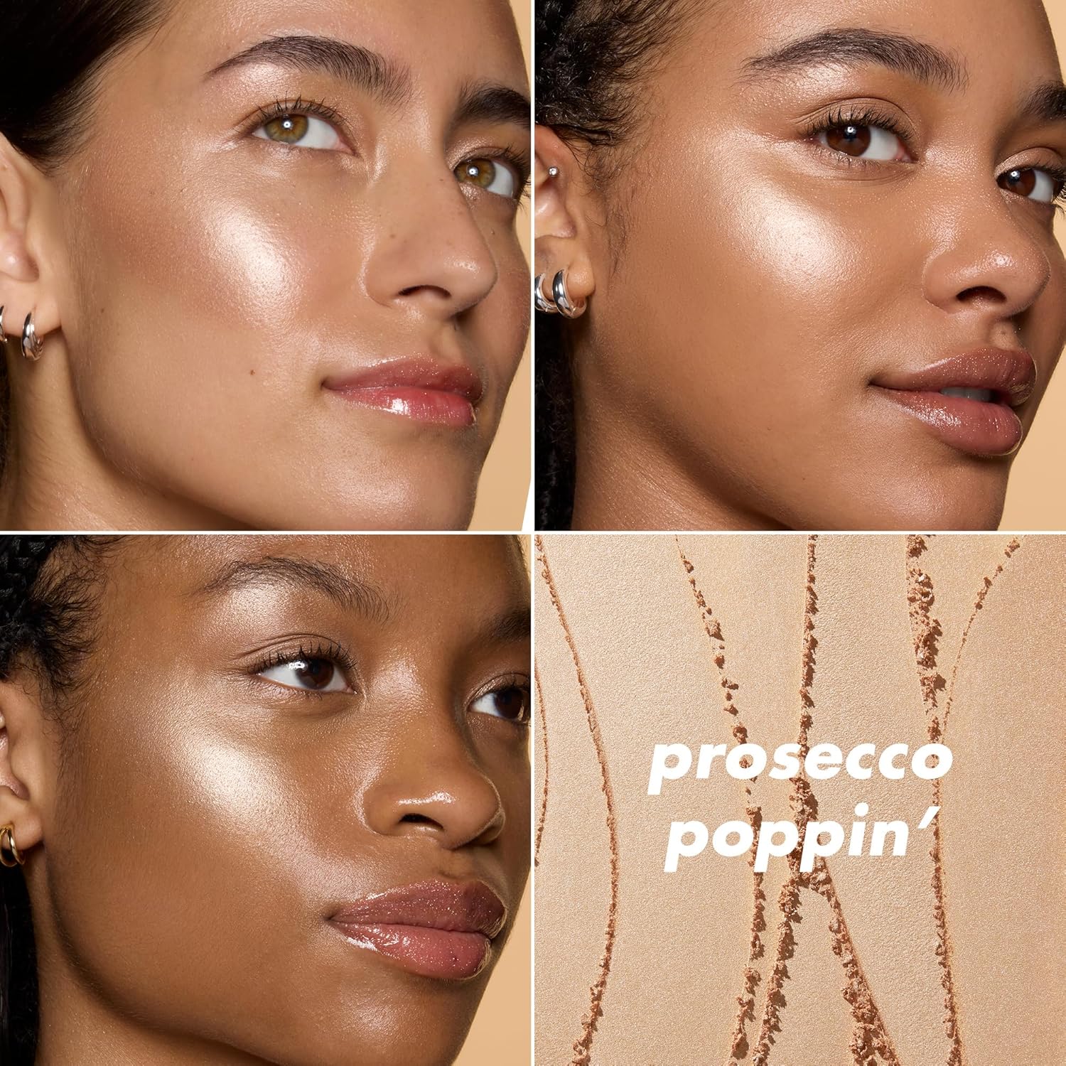 e.l.f. Halo Glow Silky Powder Highlighter, Long-Lasting Luminous Finish, Cake-Resistant With Micro-Shimmer, Vegan & Cruelty-Free, Prosecco Poppin' - Image 4