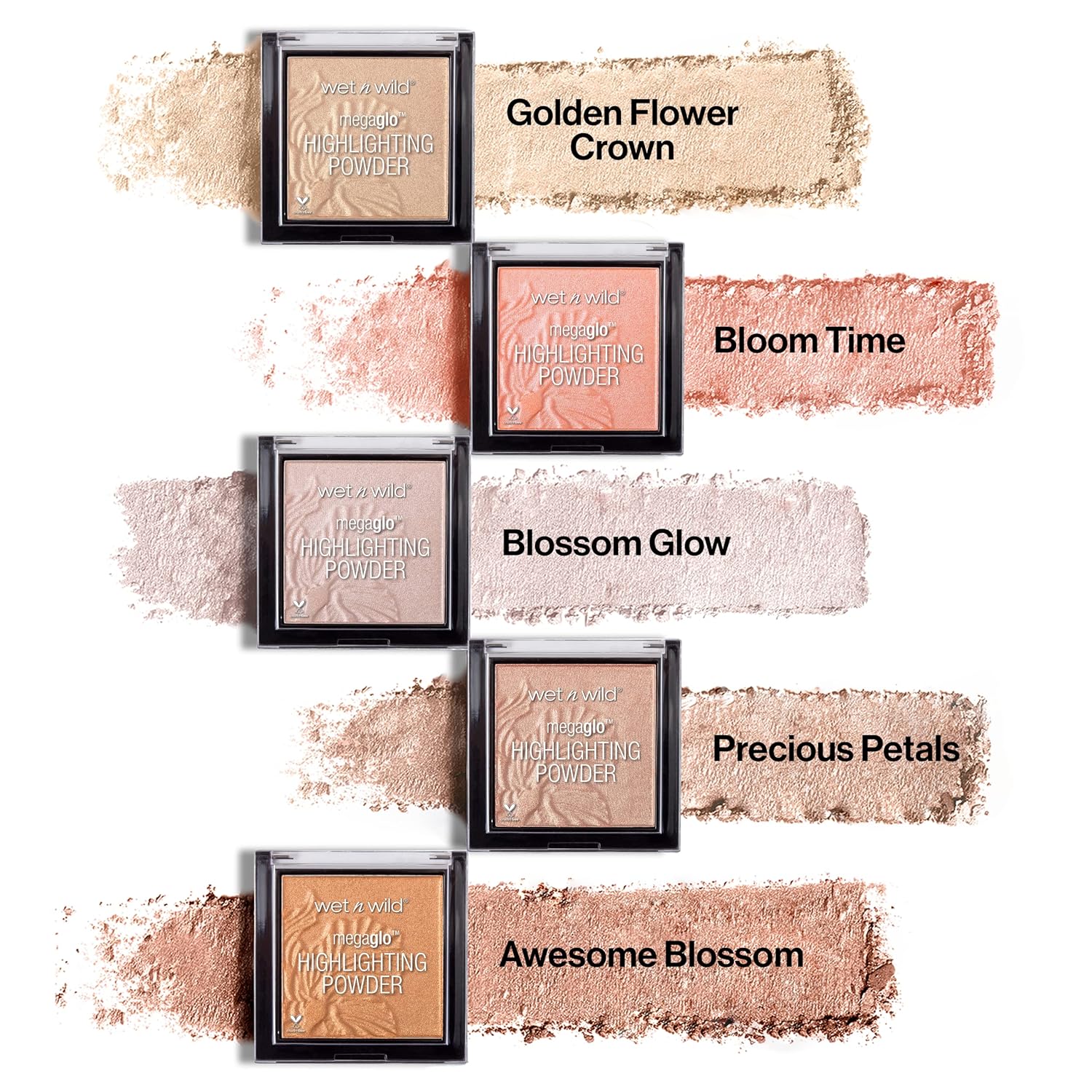 wet n wild MegaGlo Highlighting Powder, Highlighter Makeup, Shimmer Glow, Pink Rose Gold Blossom Glow - Image 10