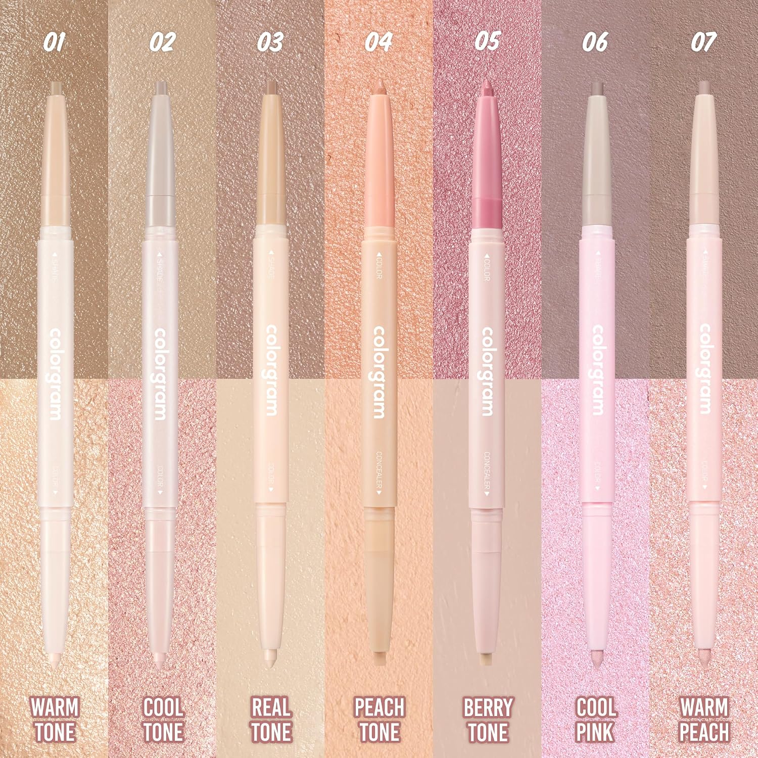 COLORGRAM Under Eye Highlighter Stick 02 Cool Tone | Silky-Smooth Long-Lasting Highlighter & Contouring Stick for Smudge-Proof, Shining Daily Makeup | K-Beauty Face Highlighters & Luminizers - Image 2