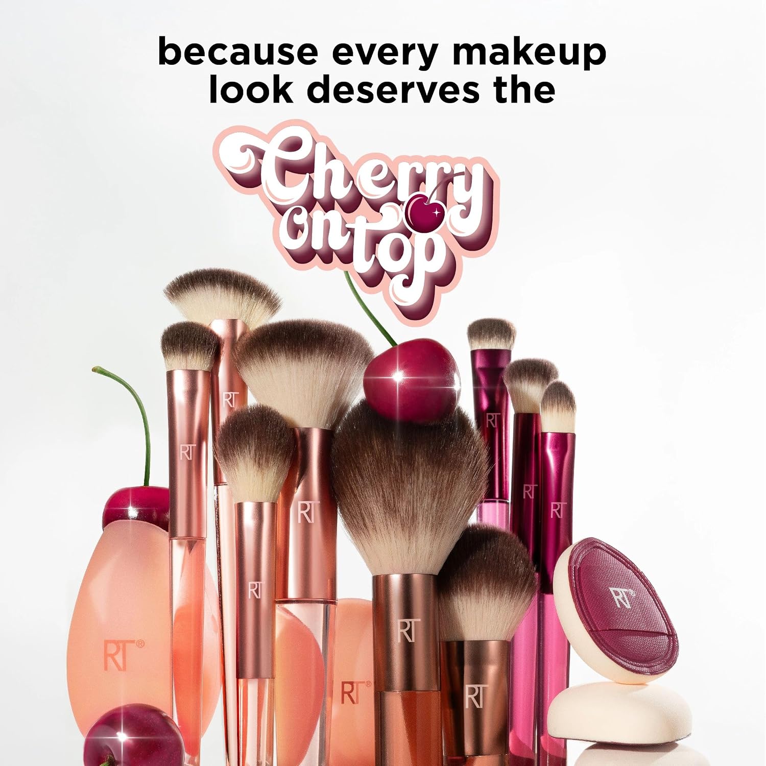 Real Techniques Cherry On Top MesmerEYES Brush Trio, Eyeshadow Brush Set | Precise blending, eye shadow brushes set for cream and powder shadow, eye brushes, synthetic bristles, travel-ready - Image 6