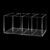 HSYMQ Acrylic Pen Holder 4 Compartments Clear Pencil Holder Organizer Makeup Brush Holder