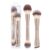 MAANGE Foundation Makeup Brushes, 2Pcs Double Ended Makeup Brush for Blending Liquid Powder Concealer Cream Blush Buffe (Gold)