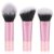 Foundation Contour Powder Brush Set, 3PCS Premium Travel Kabuki Mini Brush | Makeup Brush for Blending Setting Buffing with Liquid, Powder and Cream