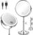 1X/30X 8″ Magnifying Makeup Mirror with Lights Height Adjustable for Desk | 3000mAh Rechargeable Lighted Magnifying Mirror Double Sided Vanity Mirrors with 3 LED Lighting Touch Dimmable for Women Gift