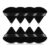 8Pcs of Triangular Powder Puff Makeup Sponges, Made of Super-soft Velvet, Designed for Contouring, Eye, and Corner, Beauty Blender Foundation Mixing Container.(Black)