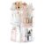 Rotating Makeup Organizer, DIY 8 Adjustable Layers Spinning Skincare Storage, Cosmetic Display Case with Brush Holder and Perfume Tray, Multi-Function Vanity Bathroom Countertop Organizer Clear