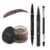 LAVONE Eyebrow Pen Kit, Waterproof Brow Pencil, Pomade,Eyeliner, Dark Brown | 4-in-1 eyebrow makeup kit, brow brush, long-lasting,smudge-proof,waterproof, eyebrow pencils for women, natural & full brows