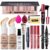 All in One Makeup Kit for Women Full Kit, Makeup Set 12 Colors Eyeshadow, Foundation & Primer, Lipsticks, Eyeliner, Mascara, Contour Stick, Brow Soap, Brush & Sponge, Make Up Gift Set for Women, Teens