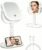 Makeup Mirror with Lights, 1X/10X Magnifying Mirror with Light, Rechargeable Lighted Makeup Mirror with Magnification, 3-Color Lighting, Height Adjustable 360° Rotation Desk Mirror, Gift for Women