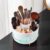 Makeup Brush Holder Organizer,360° Rotating Makeup Brush Organizer,5 Slot Make up Brushes Cup for Cosmetics, Nail Polish, Art Supply, Bathroom Vanity Desktop Organizer – White