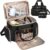 GDNasist Large Makeup Bag, Portable Travel Makeup Bag Organizer | Cosmetic Travel Bag for Women Girls with 2 Removable Pouches & Detachable Dividers, Toiletry Bag for Makeup and Hair Supplies