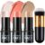 3Pcs Contour Stick Kit, Shades with Highlighter Blush Bronzer, #1 FAIR | Sculpt the Cheeks, Longwear Smooth Non-greasy Formula for All Skin Type, Dewy & Matte Finish