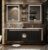 Bathroom Vanity with Dual Sinks, Floating Vanities Set Includes Smart Defog Mirror Cabinet, Luxurious Stone Countertop and Striped Sink Cabinet, Modern Vanity with Sensor Light for Bath (Black,56″)