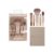 Real Techniques New Nudes On the Glow Mini Brush Kit, Compact Mirror | Easy touch-ups anywhere with a mini makeup brush set with compact mirror, travel makeup brushes and liquid cream powder