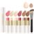6 Colors Dual-Ended Cream Contour Bronzer Blush Makeup Stick Set A | Highlighter Contour Stick Makeup Kit for Sculpt the Cheeks, Buildable Easy to Apply for Beginners