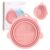 Foldable Silicone Makeup Brush Cleaner Bowl | Portable Cleaning Tool For Brushes, Powder Puffs, Sponges (Pink)