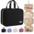HOTOR Hanging Travel Toiletry Bag Women Men Essentials Black | Big Compartment, Waterproof Travel Accessories, Makeup Organizer Cosmetic Bag for Cruise, Gift, Road Trip, Vacation, Medium
