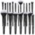 Bueart Design 19Pcs Ultra Soft Black Labeled Dense Hair Makeup Brushes Set | Contains Large Powder Flat Foundation Ultimate Blending Make up Brush Blush Concealers with Travel Case