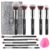 BEAKEY Makeup Brushes,Makeup Brush Set,13 Pcs with Portable PU Cosmetic Bag | Soft synthetic bristles,foundation brush for liquid makeup,contour brush,eye shadow tools,for beginners,daily,blush brush set