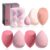 Makeup Sponge Set BS-MALL with Storage Case 7 Pcs for Liquid, Cream, and Powder,SAVE Foundation with 1 Mini Makeup Sponge For Travel Daily Use (A-Pink）