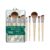 EcoTools 6 Piece Start the Day Beautifully Makeup Brush Set | Natural face and eye look, makeup brush kit for liquid cream or powder, bamboo makeup brushes, storage tin