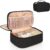 Relavel Small Travel Makeup Bag for Women, 2 Layer Makeup Organizer | Travel Cosmetic Bag with Separate Brush Compartment, Portable Make Up Storage with Handle for Short Trip, Gym